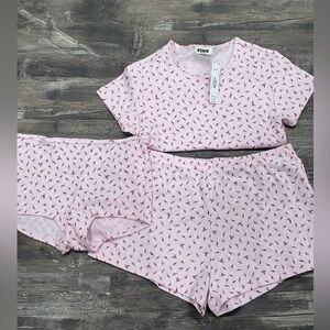 Victoria’s Secret Pink 3 piece pajama set